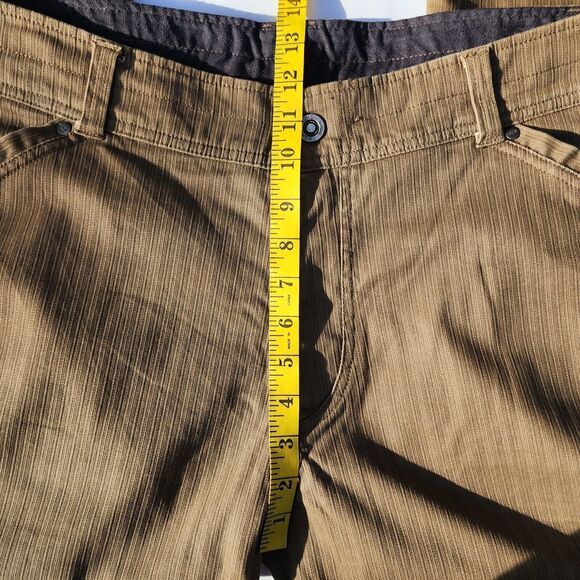 Kuhl Mens Pants Patina Dye Outdoor Tan Casual work Pin striped 38x32” - Picture 6 of 16